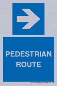 PEDESTRIAN ROUTE - right arrow